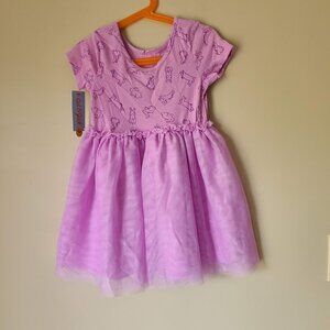 Toddler Girls Cat & Jack Purple Bunny Tulle Dress 4T NWT